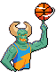 Terrifying Basketbalrog mascot